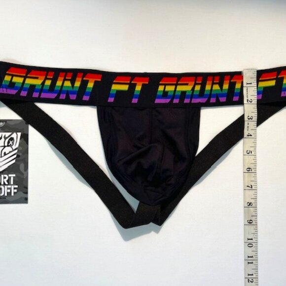 Fort Troff "GRUNT" Size "M" Mesh Pride Athletic Supporter - Black-PRIDE Colors - Picture 4 of 11